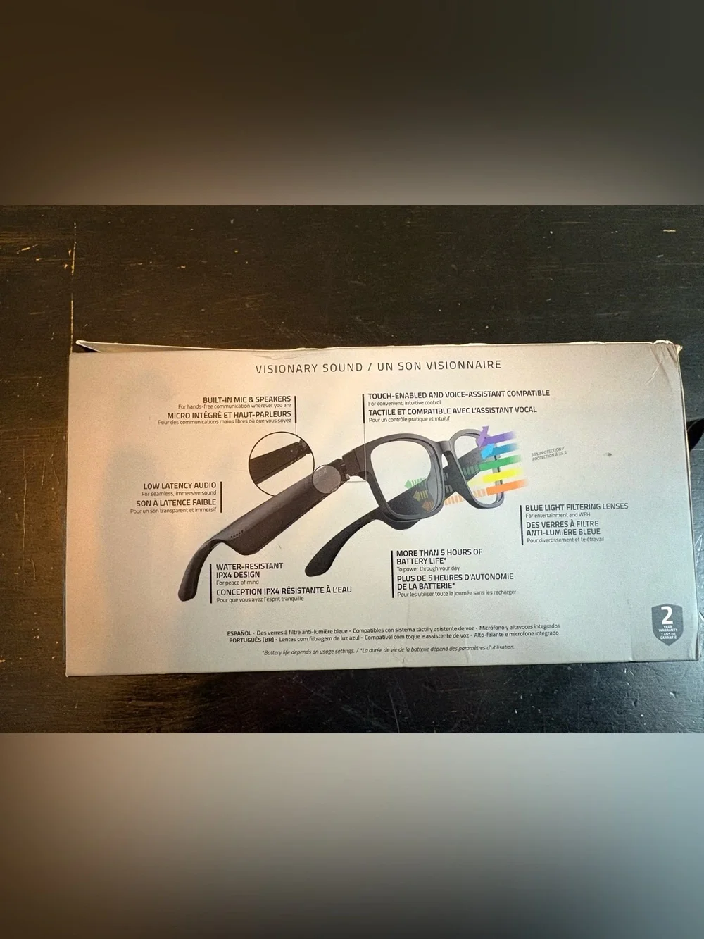 Razer Anzu Smart Glasses Blue Light Filtering & Polarized Sunglass Lenses